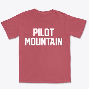 Pilot Mountain North Carolina Classic Block Premium Heavyweight T-shirt