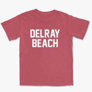 Delray Beach Florida Classic Block Premium Heavyweight T-shirt