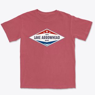 Lake Arrowhead Maine Diamond Star Premium Heavyweight T-shirt