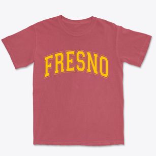Fresno California Varsity Premium Heavyweight T-shirt