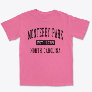Monterey Park North Carolina Classic Established Premium Heavyweight T-shirt