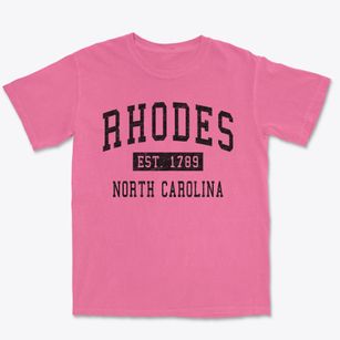 Rhodes North Carolina Classic Established Premium Heavyweight T-shirt