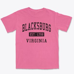 Blacksburg Virginia Classic Established Premium Heavyweight T-shirt