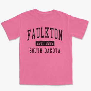 Faulkton South Dakota Classic Established Premium Heavyweight T-shirt