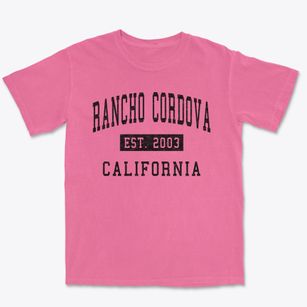 Rancho Cordova California Classic Established Premium Heavyweight T-shirt