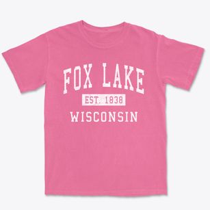 Fox Lake Wisconsin Classic Established Premium Heavyweight T-shirt