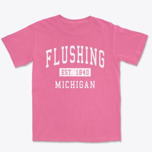 Flushing Michigan Classic Established Premium Heavyweight T-shirt