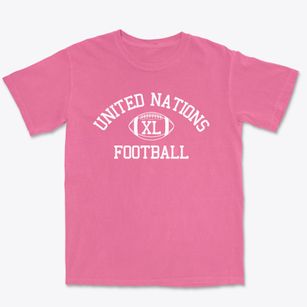 United Nations International School Classic Football Premium Heavyweight T-shirt