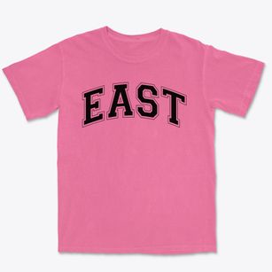 East School Alternative School Varsity Arch Premium Heavyweight T-shirt