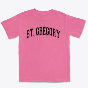 Saint Gregory The Great School Varsity Arch Premium Heavyweight T-shirt