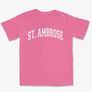 Saint Ambrose School Varsity Arch Premium Heavyweight T-shirt