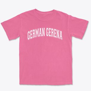 German Gerena Community School Varsity Arch Premium Heavyweight T-shirt