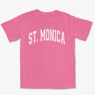 Saint Monica Elementary School Varsity Arch Premium Heavyweight T-shirt
