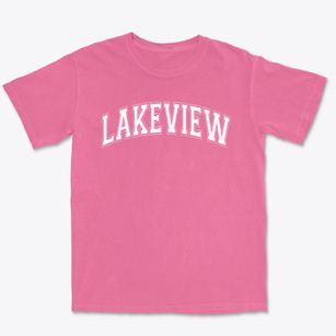 Lakeview Education Center Varsity Arch Premium Heavyweight T-shirt