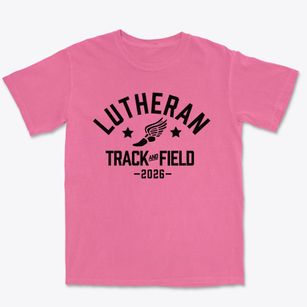 Lutheran High School Track and Field Premium Heavyweight T-shirt