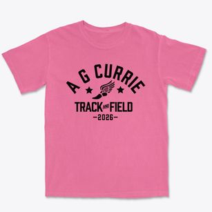 A G Currie Middle School Track and Field Premium Heavyweight T-shirt