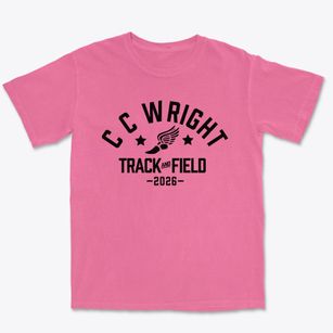 C C Wright Elementary School Track and Field Premium Heavyweight T-shirt