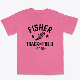 Dr. Phinnize J. Fisher Middle School Track and Field Premium Heavyweight T-shirt