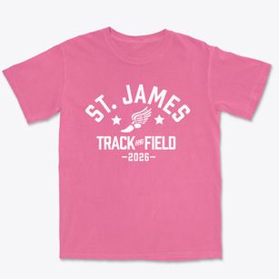 Saint James Lutheran School Track and Field Premium Heavyweight T-shirt