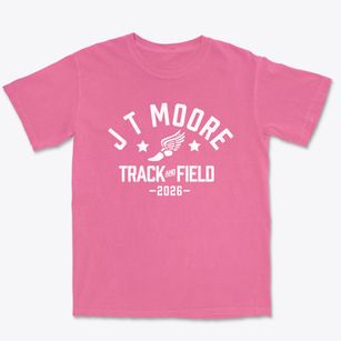 J T Moore Middle School Track and Field Premium Heavyweight T-shirt