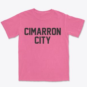 Cimarron City Oklahoma Classic Block Premium Heavyweight T-shirt
