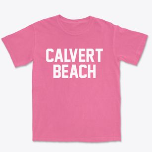 Calvert Beach Maryland Classic Block Premium Heavyweight T-shirt