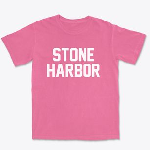 Stone Harbor New Jersey Classic Block Premium Heavyweight T-shirt