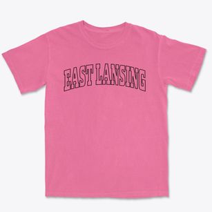 East Lansing Michigan Trendy Block Premium Heavyweight T-shirt