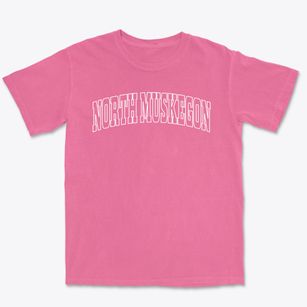 North Muskegon Michigan Trendy Block Premium Heavyweight T-shirt