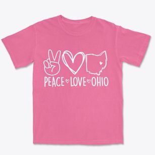  Ohio Peace Love Premium Heavyweight T-shirt