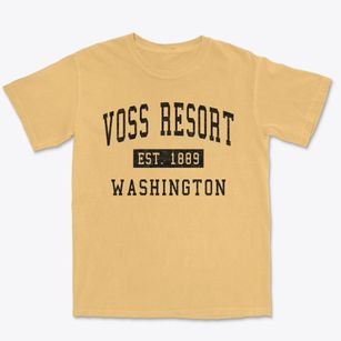 Voss Resort Washington Classic Established Premium Heavyweight T-shirt