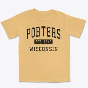 Porters Wisconsin Classic Established Premium Heavyweight T-shirt