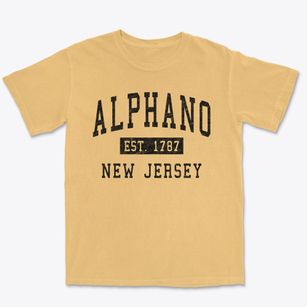 Alphano New Jersey Classic Established Premium Heavyweight T-shirt
