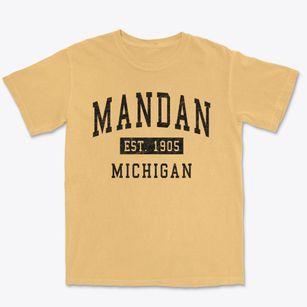 Mandan Michigan Classic Established Premium Heavyweight T-shirt
