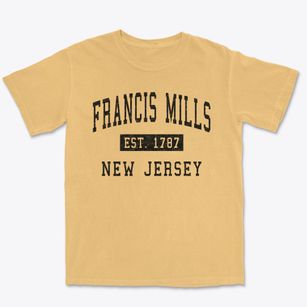 Francis Mills New Jersey Classic Established Premium Heavyweight T-shirt