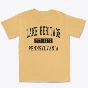 Lake Heritage Pennsylvania Classic Established Premium Heavyweight T-shirt