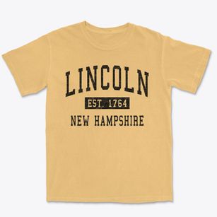 Lincoln New Hampshire Classic Established Premium Heavyweight T-shirt