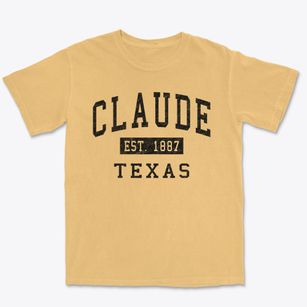 Claude Texas Classic Established Premium Heavyweight T-shirt