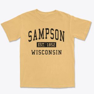 Sampson Wisconsin Classic Established Premium Heavyweight T-shirt