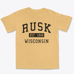Rusk Wisconsin Classic Established Premium Heavyweight T-shirt