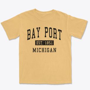 Bay Port Michigan Classic Established Premium Heavyweight T-shirt