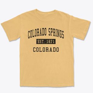 Colorado Springs Colorado Classic Established Premium Heavyweight T-shirt