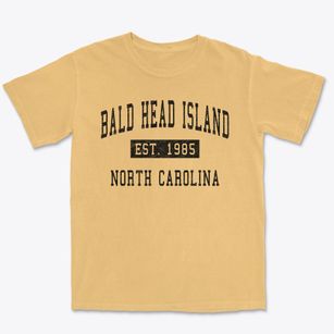 Bald Head Island North Carolina Classic Established Premium Heavyweight T-shirt