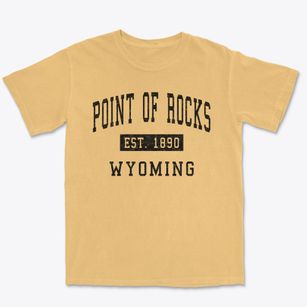 Point Of Rocks Wyoming Classic Established Premium Heavyweight T-shirt