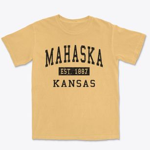 Mahaska Kansas Classic Established Premium Heavyweight T-shirt