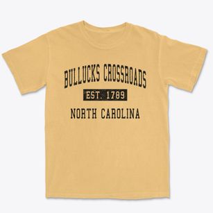 Bullucks Crossroads North Carolina Classic Established Premium Heavyweight T-shirt