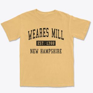 Weares Mill New Hampshire Classic Established Premium Heavyweight T-shirt