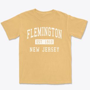 Flemington New Jersey Classic Established Premium Heavyweight T-shirt
