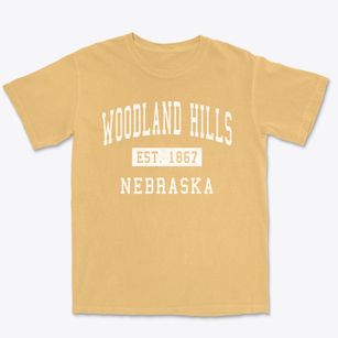 Woodland Hills Nebraska Classic Established Premium Heavyweight T-shirt