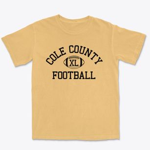 Cole County R1 School Classic Football Premium Heavyweight T-shirt